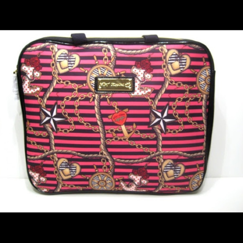 Betsey Johnson Nautical Pink Laptop Case